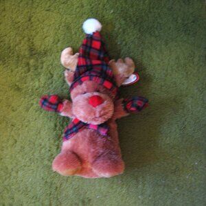 Holiday Plush Moose with tags is 17" tall made by Best Made Toys